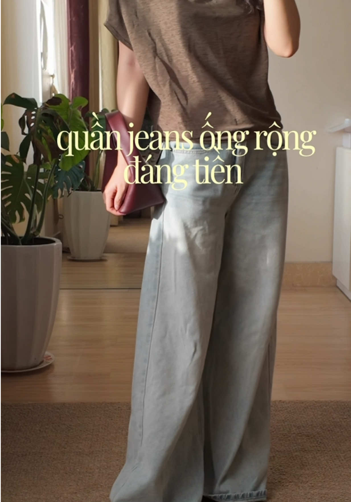 form và chất đều quá uki nma size hơi to, tui mặc S siêu rộng lun #quanjean #quanjeanongrong #quanjeannu #localbrand #quanjeanongsuong 