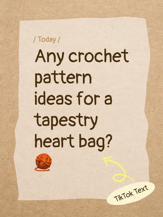 Any crochet pattern ideas for a tapestry heart bag?🧶#aleeyah768 #fyp #crochetersoftiktok #tapestrycrochet #viral 