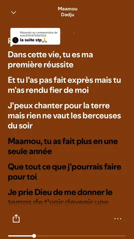 Réponse à @user3151470561322 Partie 2 Dadju - Maamouu #lyrics_songs #musica #viralvideos #song 