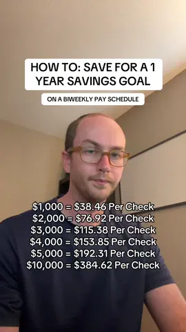 How to save for a 1-year savings goal on a biweekly pay schedule 💸✅