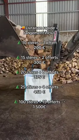 🔥 Du bois prêt à être conditionné et préparé pour vos prochaines livraisons ! 🪵🌳 Qualité, préparation soignée et quantité au rendez-vous. Vous préparez déjà votre stock pour l’hiver ? ❄️🔥 💬 Contactez-nous pour connaître les disponibilités et les tarifs. #BoisDeChauffage #Bois #LivraisonBois #Chauffage #TikTokFrance
