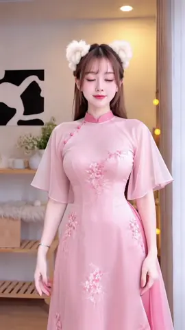 Áo dài cách tân cực xinh #xuhuong #vayxinh #aodaicachtan #NhaLuNa 