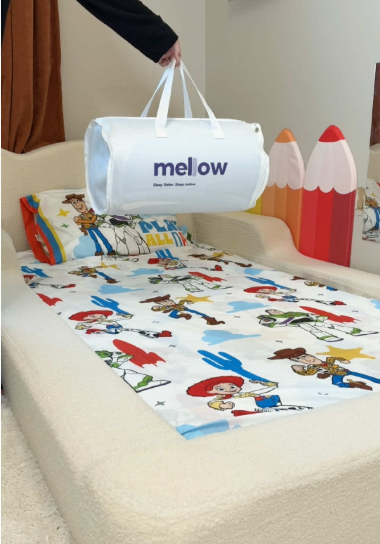 I’m fine… 🥲 #boymom #toddlerbed #bedding #tiktokshopfalldealsforyou #kidsbedding 