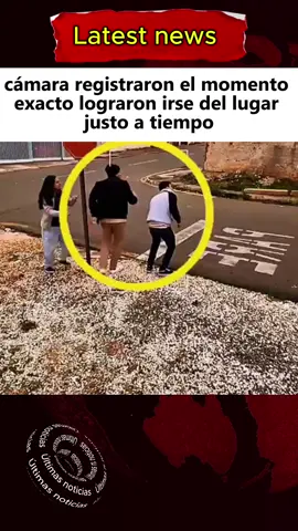 cámara registraron el momento exacto lograron irse del lugar justo a tiempo #estadounidos #estadounidos🇺🇸 #usa🇺🇸🇺🇸 #últimahora #camara