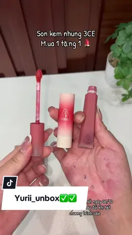 Mua 1 tặng 1 son kìa #3ce #velvetplush #TikTokShop1010 #3cevn 