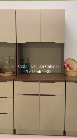 Kitchen cabinet yang nampak simple… tapi bila dah guna baru faham kenapa you need one 👀 Cedar Pro Tall Unit 🤎 🛍️ Click yellow bag! #perabotmurah #HomezStyle #HomezPlus #MYHomeInspo #CapCut 