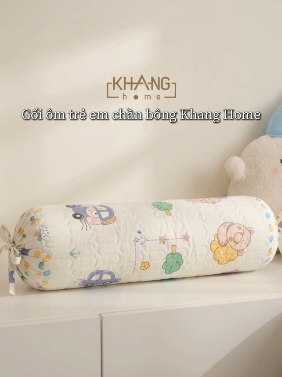 Một chiếc gối nhỏ, thêm cả góc yêu thương cho bé #khanghomeofficial #dososinh #chamsocembe #meochamsocbe #dochobe 