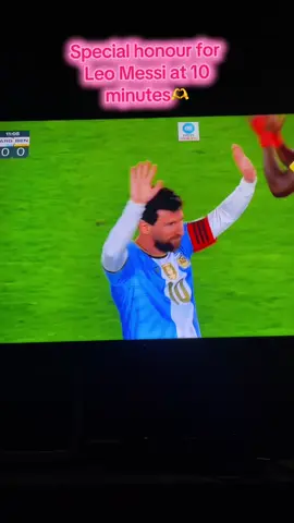 Special honour at 10 minutes for GOAT Leo Messi🫶🫶🫶🫶❤️❤️❤️🙏🙏🙏 #messi #farewell #football #argentina #goat 