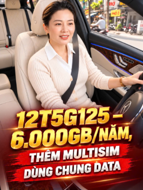 6.000GB Data mỗi năm! Vừa có 500GB/tháng xài thả ga, vừa đăng ký thêm MultiSIM dùng chung trên cả điện thoại lẫn máy tính bảng! Quá tiện lợi, bấm góc trái xem ngay nha!  #Viettel #12T5G125 #MultiSIM #SIMIDOL #DataKhung