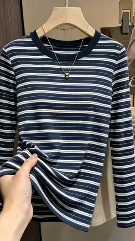 #เสื้อยืดแขนยาวผู้หญิงไซส์ใหญ่ #ทรงหลวม #เสื้อยืดลายทาง 
