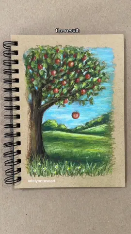 so much work for 3 seconds😌🍎🌳 but definitely worth it in my book!🥰 •  #arttok #handdrawnanimation #animationart #stopmotionanimation 