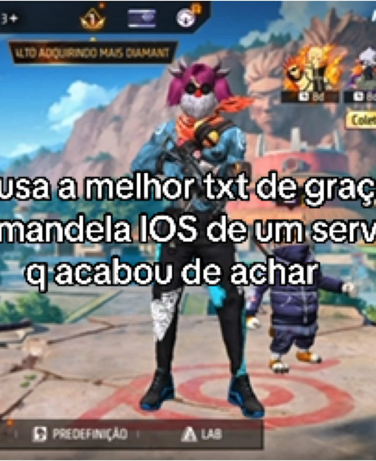 txt do mandela ios hoje no meu servidor de GRAÇA!!!! link na bio #mandela #textura #ios #fy 