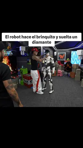 El robot hace el brinquito y suelta un diamante#westcol