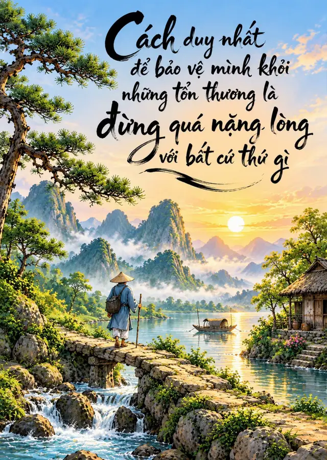 Trưởng thành không phải là trở nên lạnh lùng. Mà là biết yêu thương nhưng không phụ thuộc,  Biết cho đi nhưng không đánh mất mình,  Biết trân trọng nhưng cũng biết buông bỏ. Đừng sống quá nặng lòng với những điều không thuộc về mình. Giữ được sự bình thản trước được–mất, đến–đi, chính là cách bảo vệ sự bình yên của bản thân.