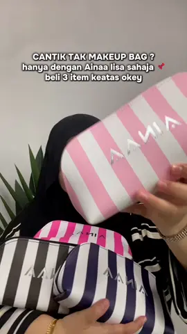 PEMBELIAN 3 item dengan kami terus boleh request sama ada nak Makeup Bag atau Knitted bag ‼️ #skincareroutine #ainaabeautylisaarina #ainaabeauty 