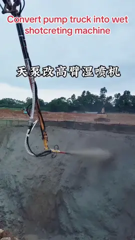 Convert pump truck into wet shotcreting machine