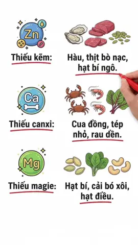 Cơ thể thiếu chất, đôi khi chỉ đang “nhắc khéo” bạn nhìn lại bữa ăn mỗi ngày! 🥗✨ Lưu ngay danh sách này để ăn uống đa dạng và đủ chất hơn nhé! #dinhduong #thieuchat #anlanhmanh #meosuckhoe #suckhoesắcđẹp 