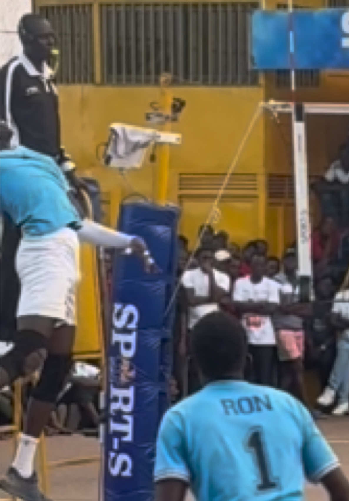 Mark Omara brushes off the block to score and end the rally. #NCC2026 #fyp #UgandanVolleyball 