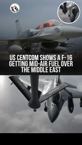 A KC-135 Stratotanker has refuelled a US Air Force F-16 fighter jet during a mission over the Middle East. The two aircraft carried out the aerial refuelling procedure while airborne, enabling the F-16 to replenish its fuel supply. Such operations help fighter aircraft maintain greater endurance and reduce the need for frequent returns to air bases. The F-16 and KC-135 pairing reflects the logistical support structure behind extended US military missions in the region.