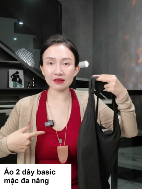 Áo 2 dây trơn dáng dài, mặc trong cardigan hay mặc riêng đều đẹp, có mút tiện lợi #ao2day #tanktop #basic #TikTokShop1010 #ChinhHangSaleDam