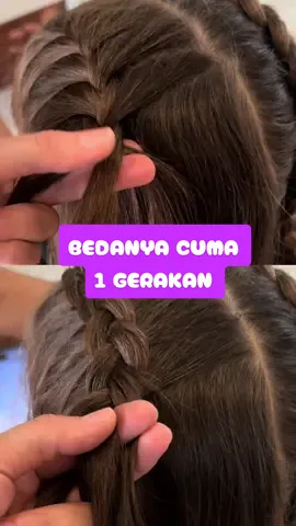 Kepang Prancis dan kepang Belanda kelihatan beda jauh, padahal bedanya cuma satu gerakan! ✨ Di kepang Prancis helaiannya diselipin ke ATAS, di kepang Belanda ke BAWAH. Gerakan tangannya sama persis. Makanya yang Belanda timbul di luar dan kelihatan lebih tebal. Kalau kepanganmu selama ini kurang rapi — mungkin cuma arahnya yang kebalik, bukan tanganmu yang salah 🫶🏻 Simpan dulu, biar gampang diingat 💾 Kirim ke teman yang selalu bilang 