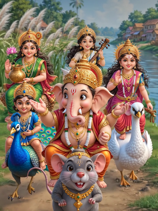 চার ভাই বোন সবাই মিলে একসাথে মামা বাড়ি যাচ্ছে জয় মা দূর্গা 🙏 #durgapuja @Tik Tok bangladesh @TIK TOK 