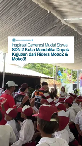 H-1 Pertamina Grand Prix of Indonesia 2026! 🏁✨ Lima pembalap Moto2 & Moto3 (Mario Aji, Veda Ega, Manuel Gonzalez, Luca Lunetta, dan David Almansa) hadir di SDN 2 Kuta Mandalika lewat program Riders Go to School. Para rider berbagi inspirasi, melukis helm bareng siswa, nonton seni tradisional, sampai edukasi safety riding bareng Kepolisian. Di momen ini, InJourney & ITDC juga memberikan donasi untuk kelengkapan fasilitas sekolah. Semangat berani bermimpi untuk generasi muda Mandalika! 🇮🇩🏍️ #PertaminaGrandPrixofIndonesia #IndonesiaMenduniaBersamaPertamina #MotoGP #RidersGoToSchool #TheMandalikaGP