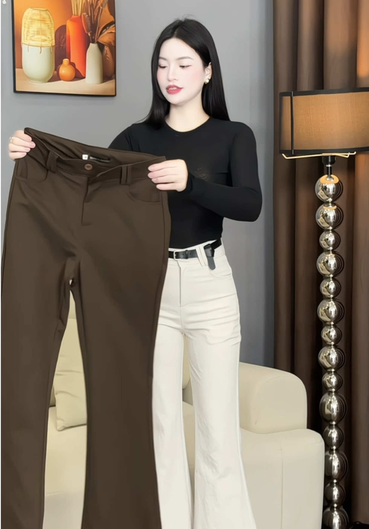 Quần kaki ống loe có phân size chiều dài#quankaki #xh #maithom6 