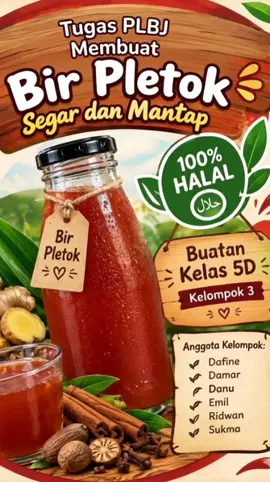 tugas plbj membuat bir pletok beli bahannya di keranjang kuning ya