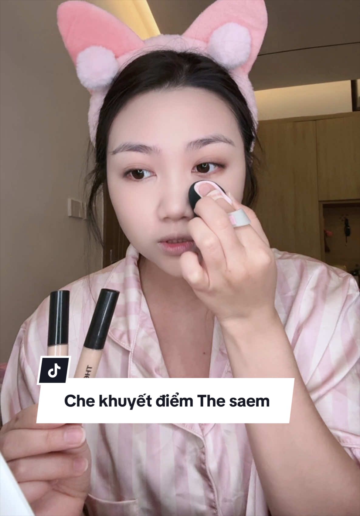 Che khuyết điểm The Saem, che phủ tốt, chất kem mịn, lại hỗ trợ chống nắng luôn nha #xuhuong #chekhuyetdiem #thesaem #makeup #duoctaitro 