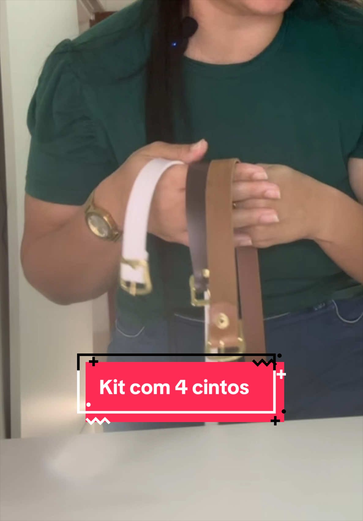 Kit 4 Cintos Feminino Fivela. #cintofeminino #acessoriosfemininos #cintos #tiktokshopbr1010 