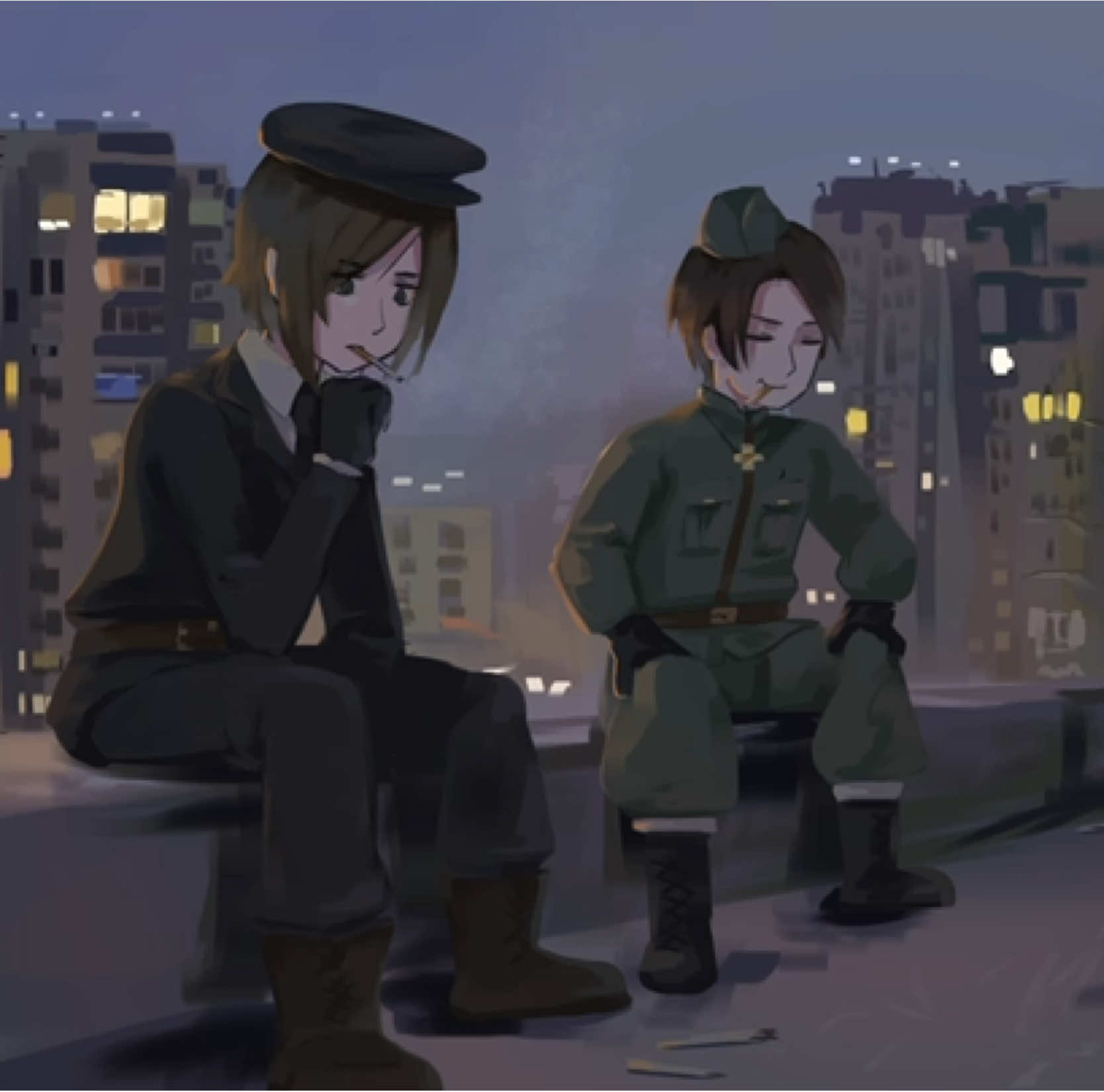 Croatia and Serbia speedpaint🇭🇷🇷🇸!! #hetalia #yugotalia #fanart #axispowershetalia #anime 