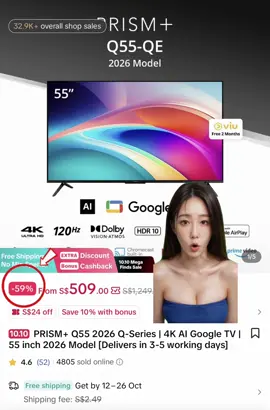 📺✨ Movie nights just got an upgrade! 🍿🎬 Enjoy your favourite shows, movies and entertainment on the PRISM+ TV from the comfort of your own home 🏠💖 Perfect for binge-watching dramas, catching up on YouTube or having a cosy night in! 😍🔥 Tap the yellow cart to check it out! 🛒💛 #PRISMPlus #PRISMPlusTV #SmartTV #HomeEntertainment #createtowin 