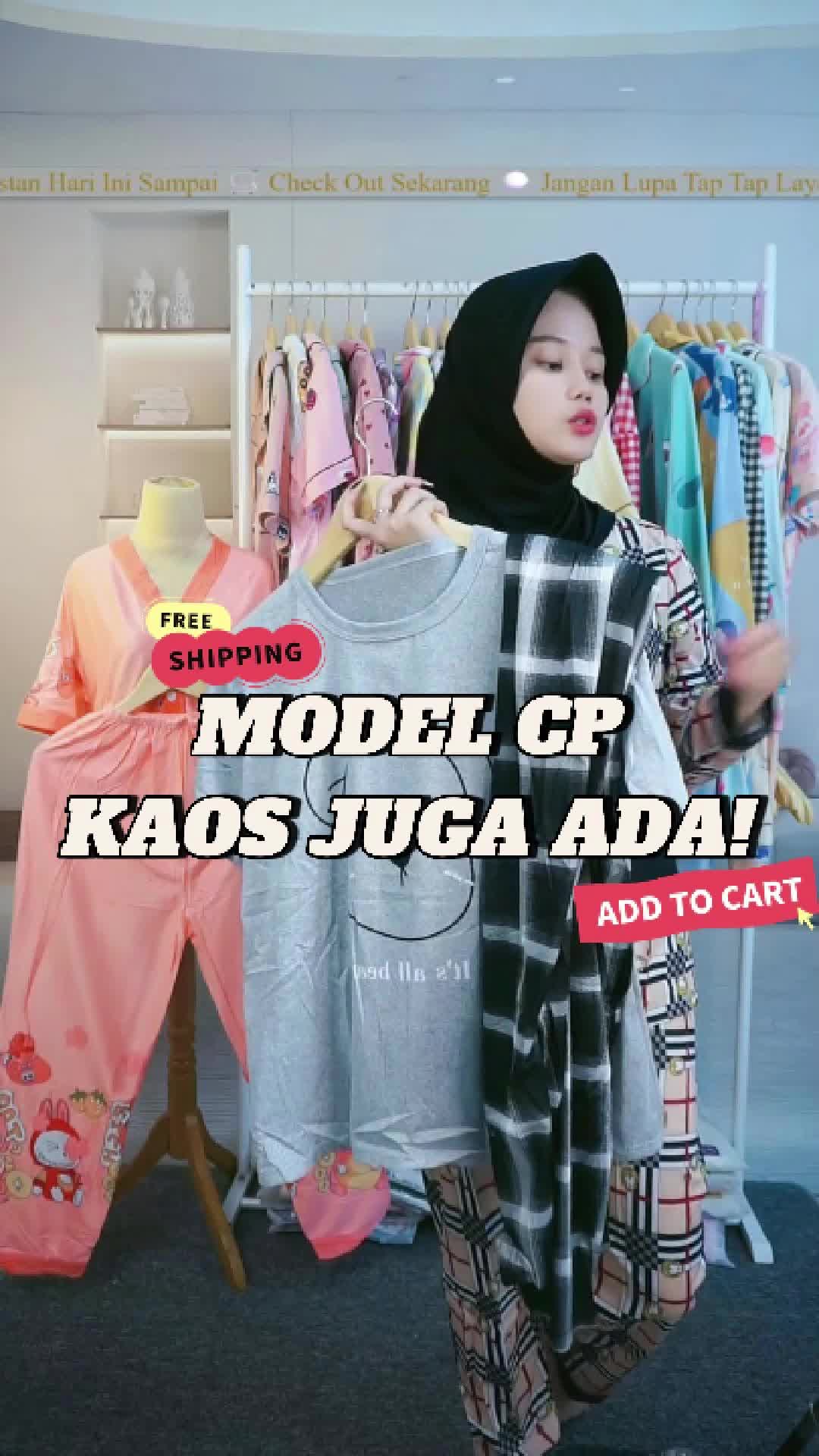 Model CP di bahan kaos/katun import... #piyamakaos #piyamakekinian #piyamamotif #fyp #nova