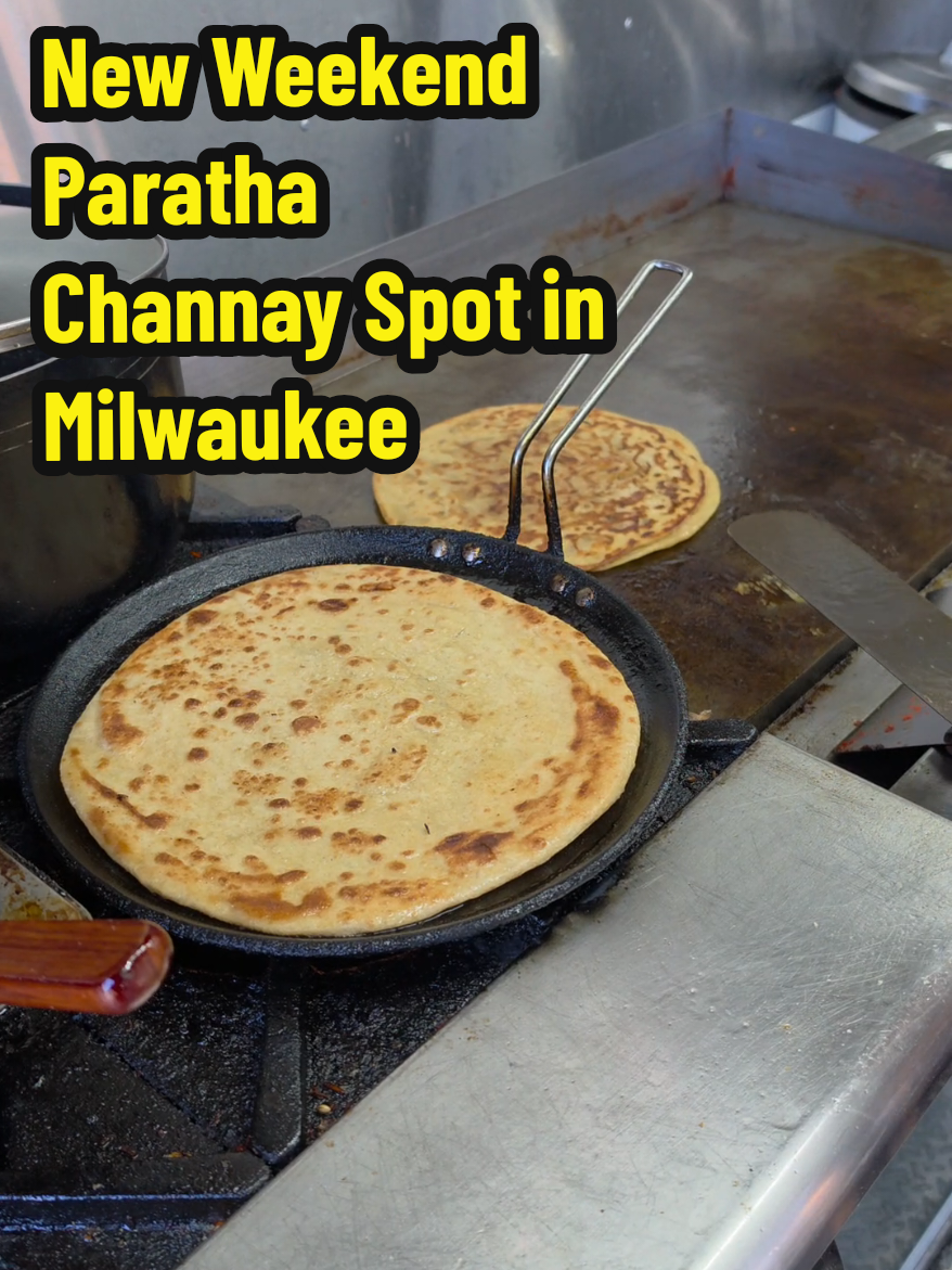 A must try Paratha Chanay spot in Milwaukee. #paratha #aaloparatha #nashta #chana #halal @Shamhalal 