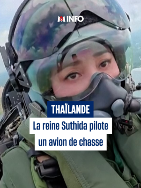 ✈️ La reine de Thaïlande a piloté un avion de chasse ce jeudi. L'ancienne hôtesse de l'air, devenue la 4e compagne du roi est passionnée d'aéronautique et prend des cours de vol depuis plus de 15 ans. Avec ce vol, Suthida devient la première reine au monde à piloter seule un avion de combat. #sinformersurtiktok #M6info #actu