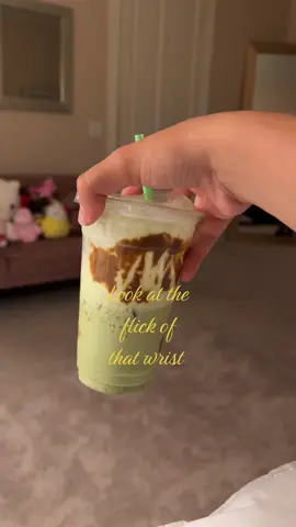 The flick of the wrist😫😫#fyp #matcha #wrist #viral #trend 