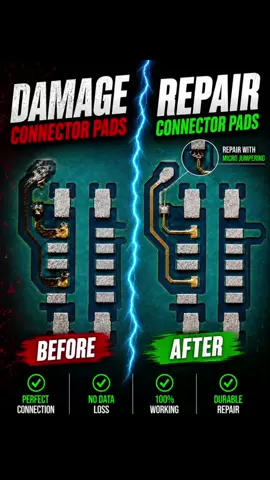 Damage Connecter Pads repair #repairpads #tecnology #foryoupage❤️❤️ 