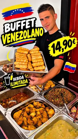 🔥🇻🇪BUFFET VENEZOLANO POR 14,90€🇻🇪🔥 El mejor Buffet Venezolano de España se extiende! 😎✌️ Aparte de su nuevo local de Madrid han abierto en Santiago de Compostela 💪💪 Tienes absolutamente de todo! 😱😱 ☑️ Precios ✔️ Buffet L-V 💸14,90€💸 ✔️ Sábado y domingo 💸15,90€💸 ✅ El buffet incluye PAPELÓN, CERVEZA Y TINTO DE VERANO ILIMITADO 🍹🍹 ✅ Incluye postres a elegir entre tres leches, quesillo… ✅ Puedes repetir cuanto quieras las veces que quieras 😎😎 ✅ Lo reponen todo siempre al momento y siempre van variando de comida 😊😊 Ya sea en Madrid o Galicia tienes que probarlo 💪💪 En @La Brocheta Gourmet  📍 C. de la Alianza, 45, Villaverde, 28041 Madrid  📍 Rúa da Estrada, 28, 15702 Santiago de Compostela, A Coruña #buffet #venezuela #ilimitado #tequeños #Foodie 