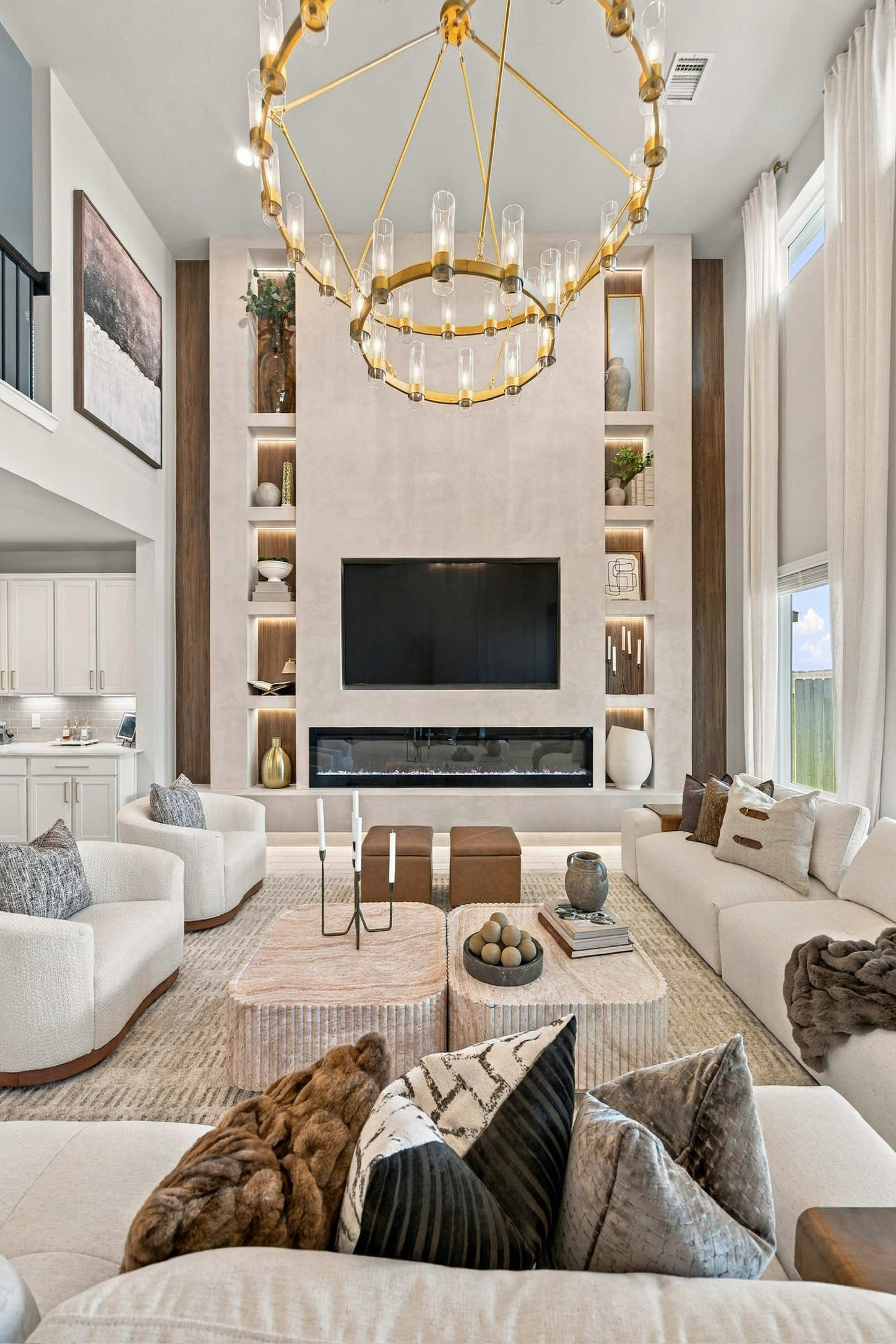 WAIT… THIS IS THE SAME ROOM?! 😳🔥 Because HOW did we go from THAT to THIS?! 😍🔥 The before and after speaks for itself! We understood the assignment! 👏🏽 Would you believe this is the same space? 👀👇🏽 #BeforeAndAfter #HomeTransformation #InteriorDesign #LuxuryHomes #HomeMakeover 
