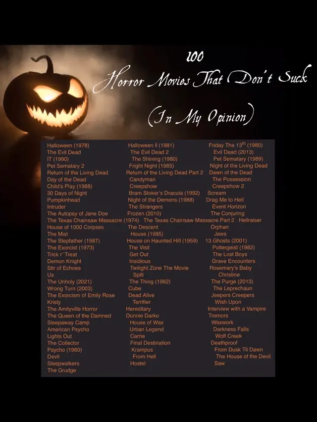 Spooky movies to enjoy!🖤