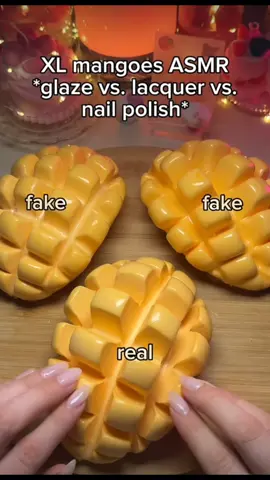 Real vs fake😱 Mango cracking ASMR #asmr #asmrsounds #cracking #satisfying 