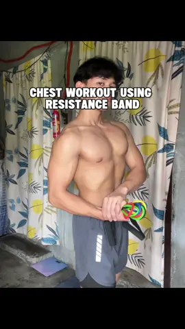 Chest Workout Using Resistance band!💪🏻🔥 #resistancebands #resistancebandsworkout #homeworkoutequipment #homeworkout  #fyp 