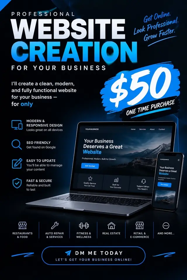 Dm me if you’re interested !! #fyp #website #business #entrepreneur 
