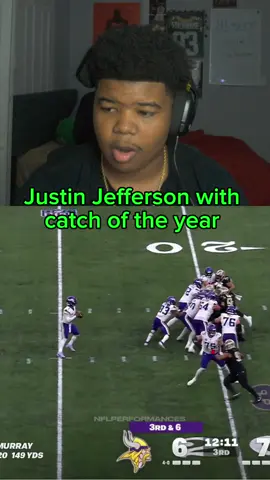 Justin Jefferson just got catch of the year vs the saints #im23shots #nfl #minnesotavikings #justinjefferson #neworleanssaints 