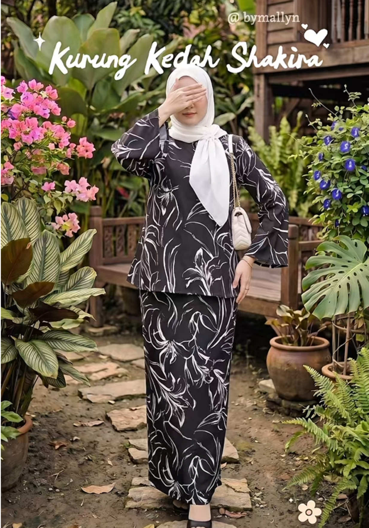 Kurung Kedah Shakira 🖤 #bajukurung #kurungkedah #kurungmoden #muslimahoutfit 