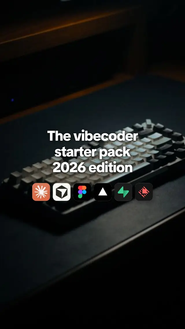 The 2026 starter pack for anyone vibecoding their first app. What is missing from yours? #vibecoding #startup #claude