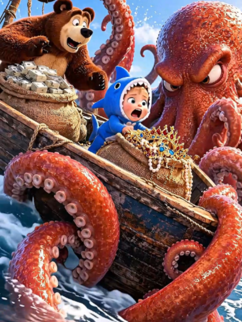 🦈😱 Masha Pretended to Be the SHARK KING’S SON… Then Stole His TREASURE! 💰🐙#masha #bear #SharkKing#kidstiktok #3danimation #FYP #GiantOctopus#mashabear #mashaandthebear #UnderwaterAdventure#aistory #mashaandbear #ai #cartoons #MashaAdventure