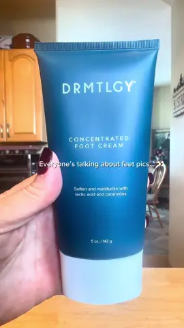 A little foot-care prep for anyone keeping up with the feet-pic trend 👀 This concentrated foot cream helps soften and moisturize dry, rough heels. #footcare #footcream #dryheels #skincareroutine DRMTLGY foot cream concentrated foot cream foot care routine cream for dry heels lactic acid foot cream peppermint foot cream soft feet routine