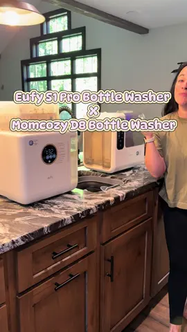 Deciding between the @Momcozy Official D8 Bottle Washer and the @Anker eufy Baby S1 Pro Bottle Washer? Here’s both side by side! 🫶🏽 ……. Momcozy D8 🔗 in my linktree in my bio Discount Code: BRAATZD8  #momcozybottlewasher #momcozyd8 #pumpingmom #bottlewasherreview